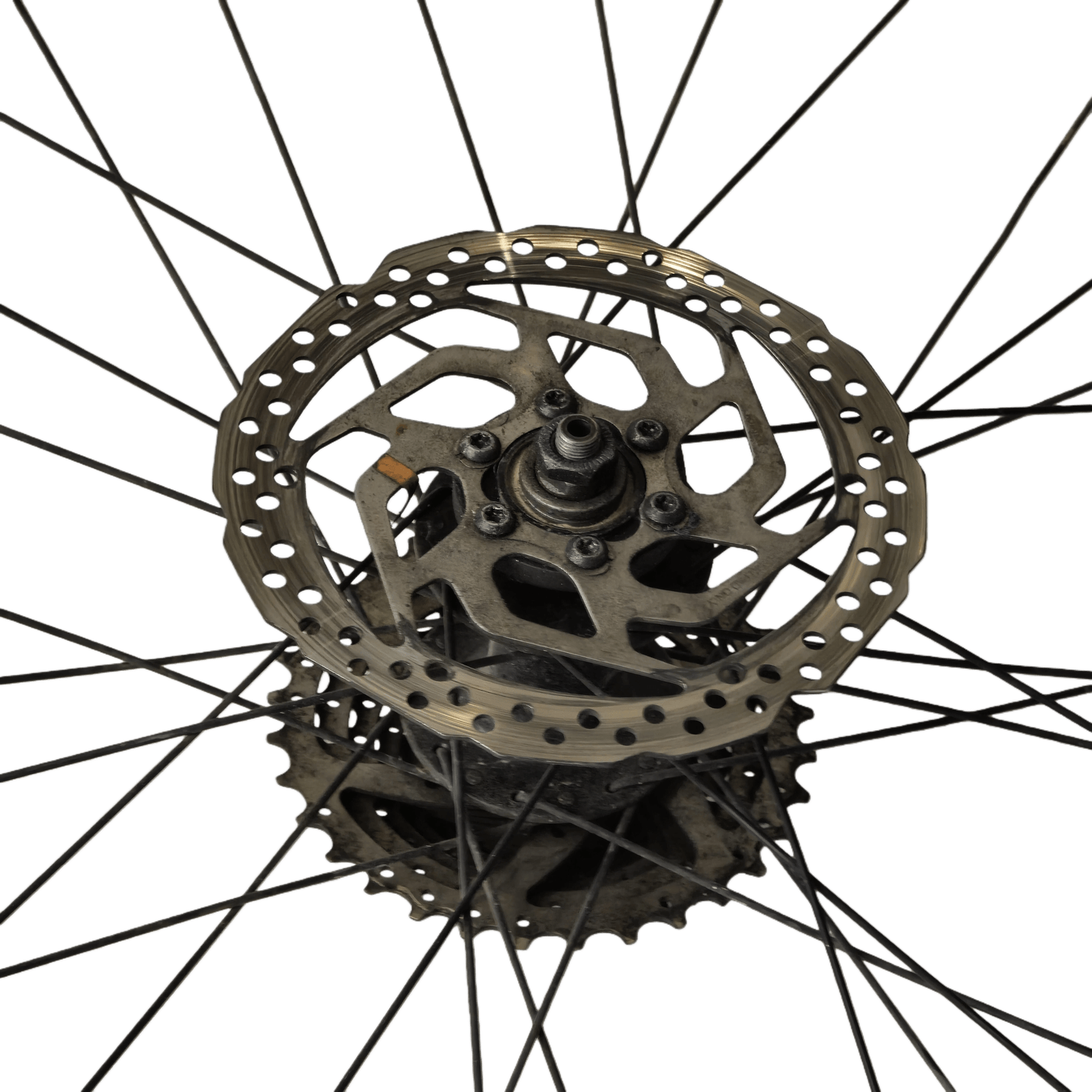 Close-up of the brake disc
