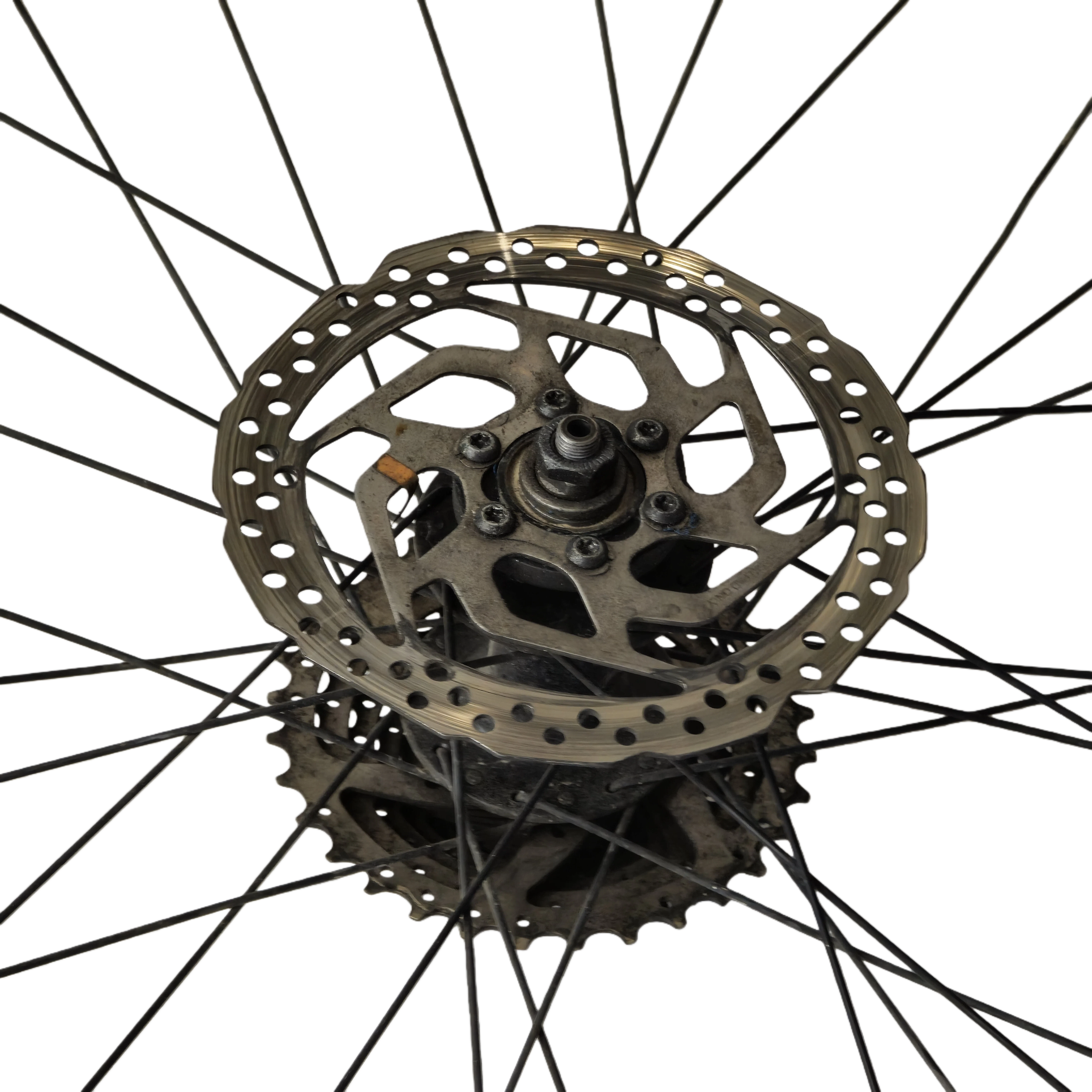 Close-up of the brake disc