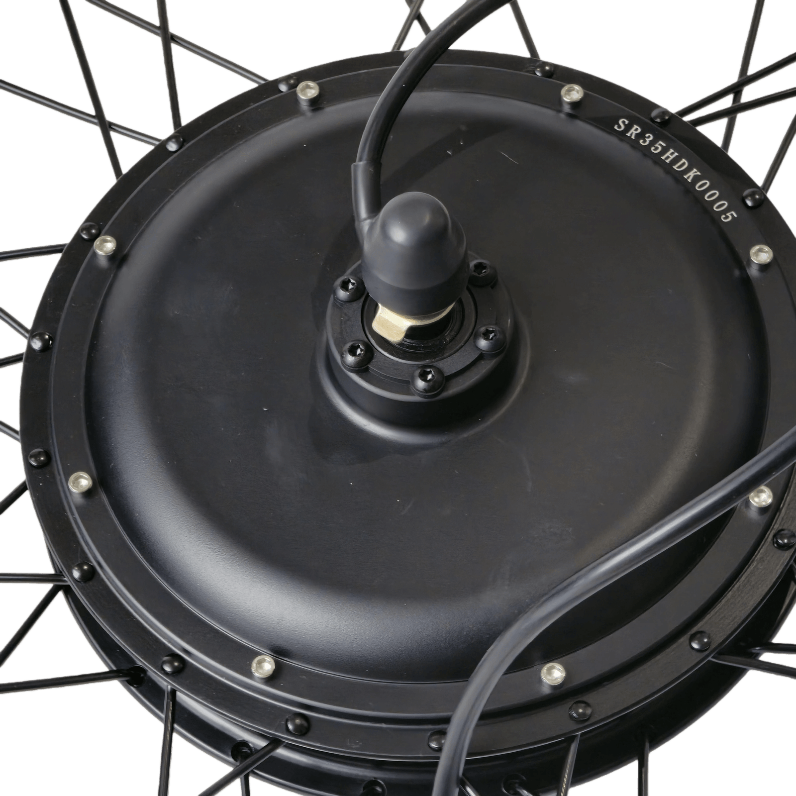 Close-up of the motor wheel