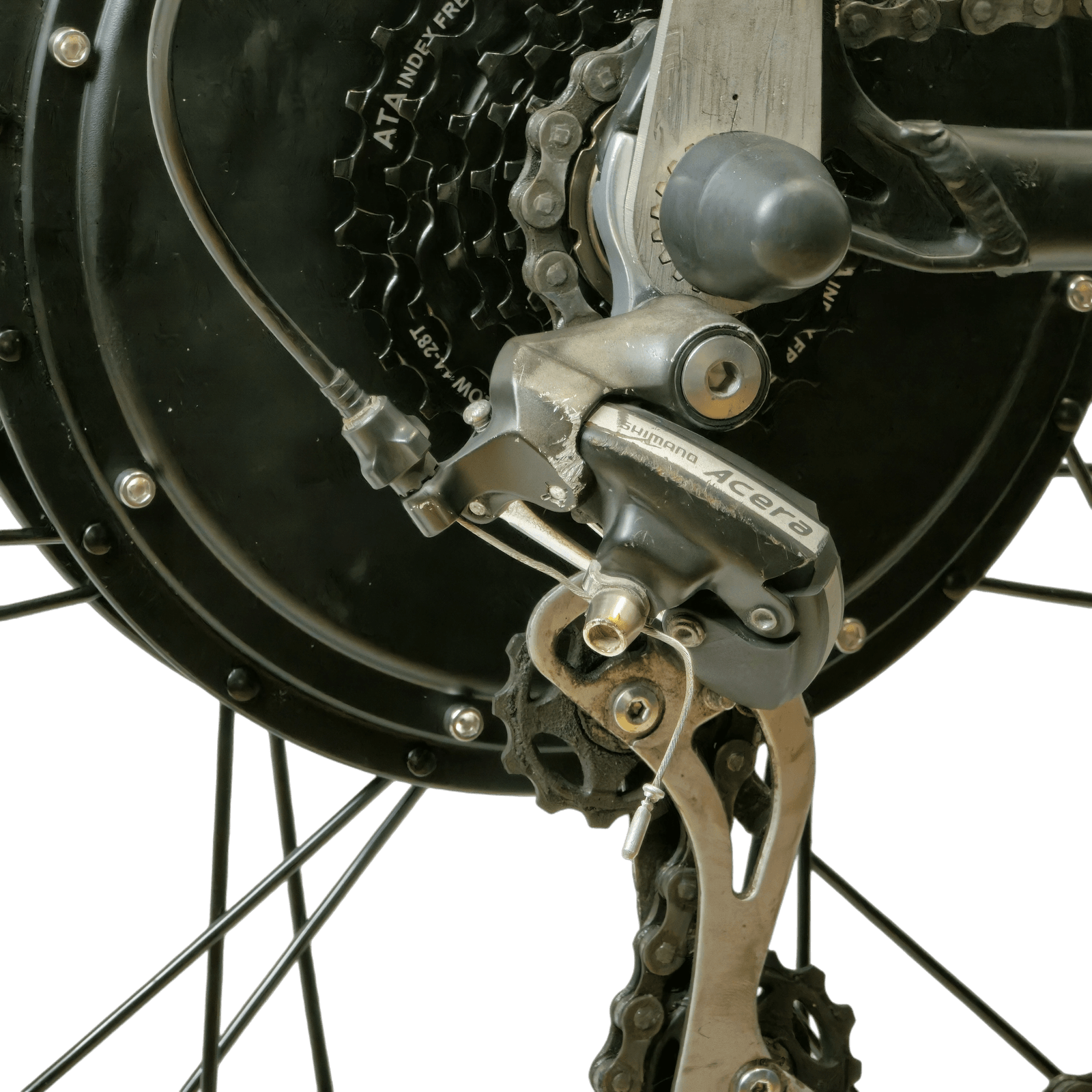 Release the cable at the rear derailleur