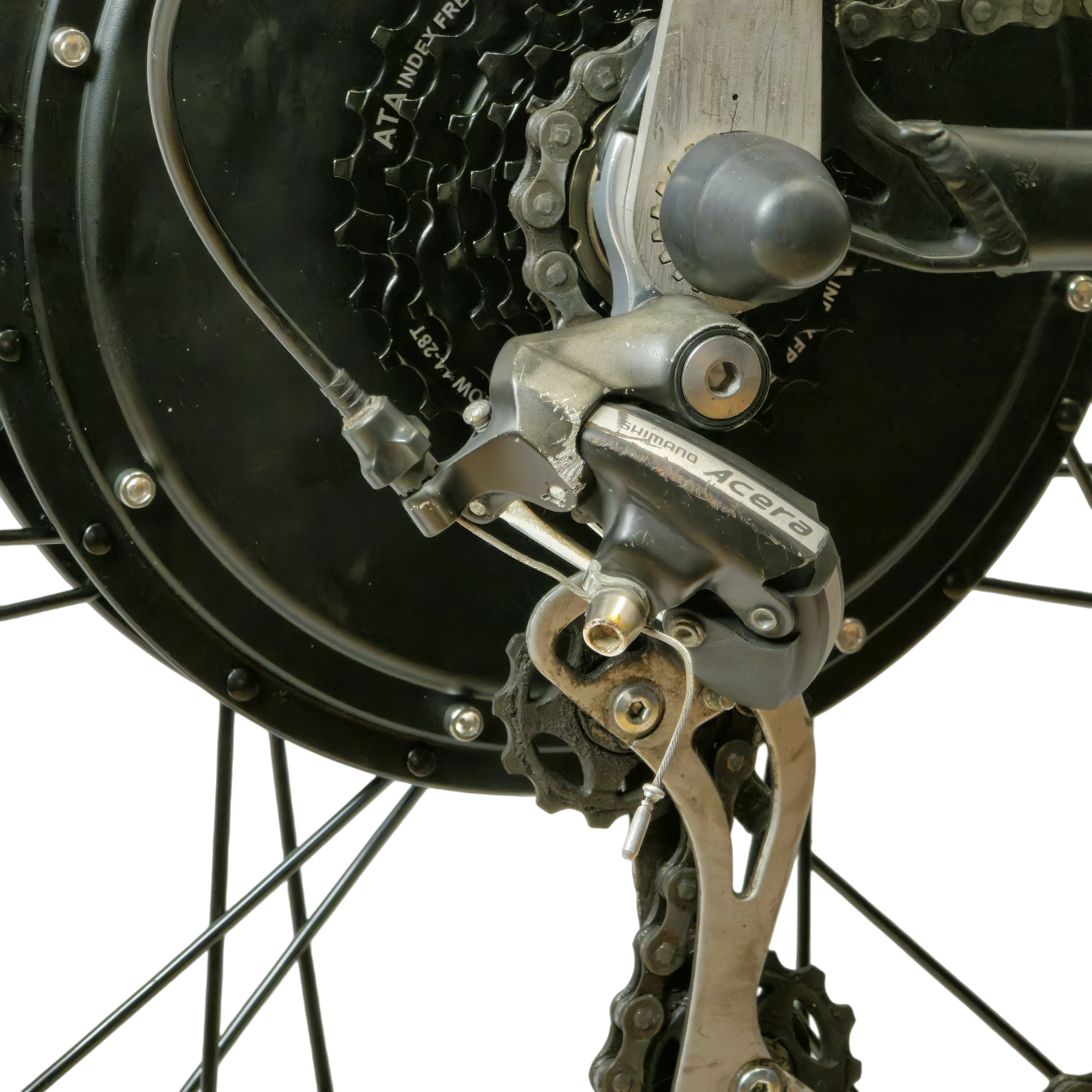 Release the cable at the rear derailleur